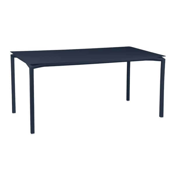Calvi Aluminium Outdoor Dining Table 160 x 80cm By Fermob in Deep Blue