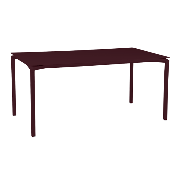 Calvi Aluminium Outdoor Dining Table 160 x 80cm By Fermob in Black Cherry