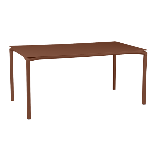 Calvi Aluminium Outdoor Dining Table 160 x 80cm By Fermob in Red Ochre