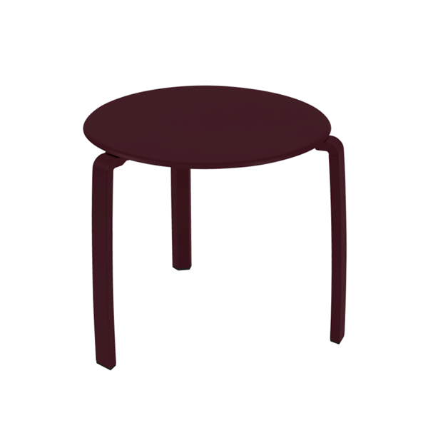 Alize Outdoor Low Side Table By Fermob in Black Cherry