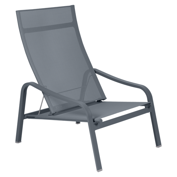 Alize Outdoor Low Armchair By Fermob in Storm Grey