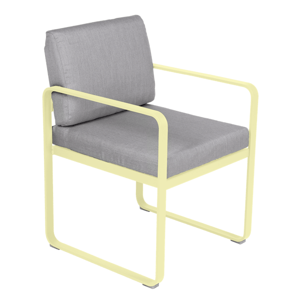 Bellevie Outdoor Dining Dining Armchair By Fermob in Frosted Lemon