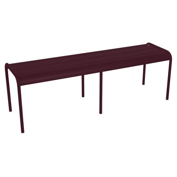 Luxembourg Outdoor Dining Bench By Fermob in Black Cherry
