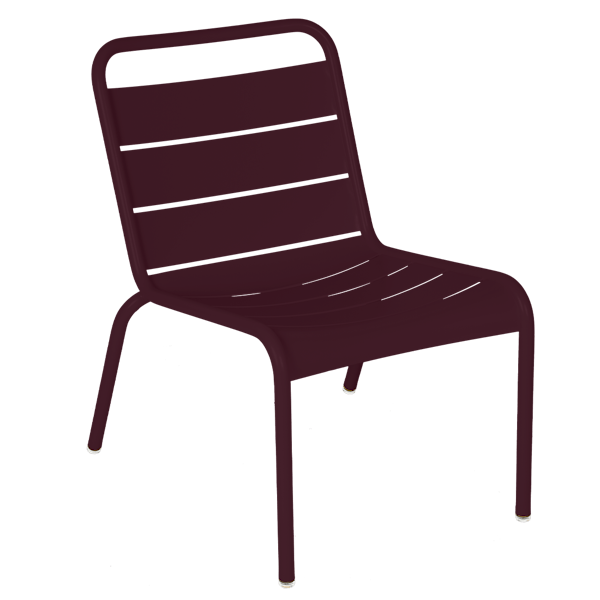 Luxembourg Outdoor Lounge Chair By Fermob in Black Cherry