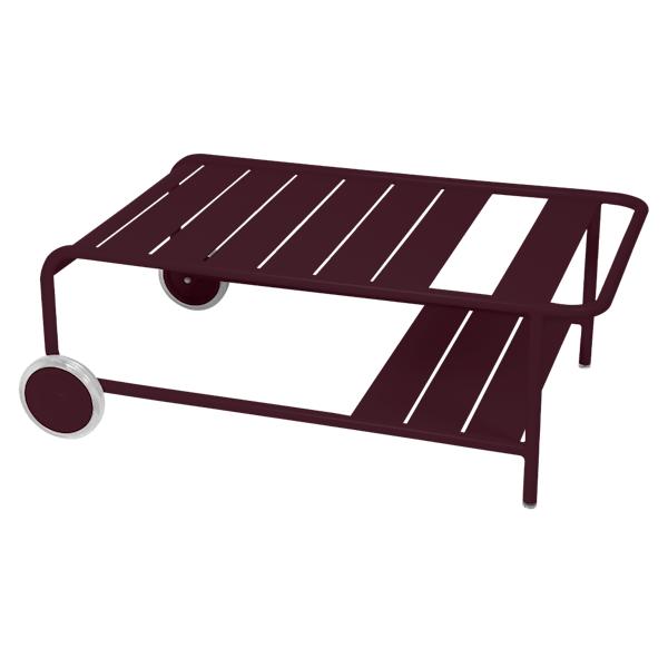 Luxembourg Low Table with Wheels in Black Cherry