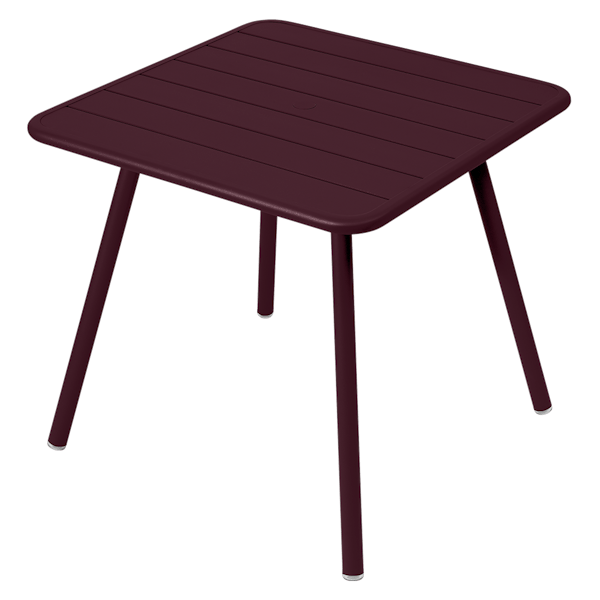 Luxembourg Outdoor Dining Table 80 x 80cm By Fermob in Black Cherry