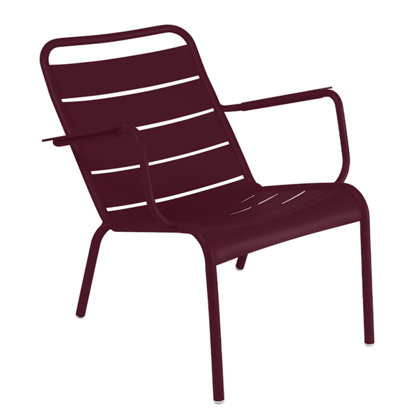 Luxembourg Outdoor Low Armchair By Fermob in Black Cherry