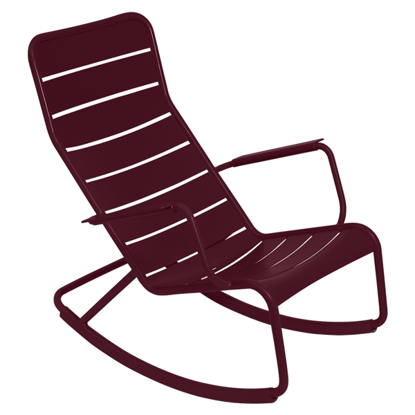 Luxembourg Outdoor Rocking Chair By Fermob in Black Cherry