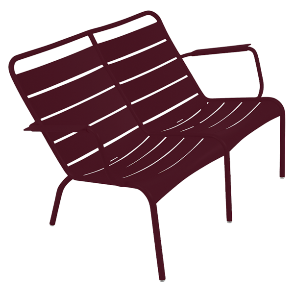 Fermob Luxembourg Low Armchair Duo in Black Cherry