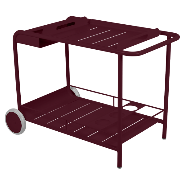 Luxembourg Outdoor Bar Trolley By Fermob in Black Cherry