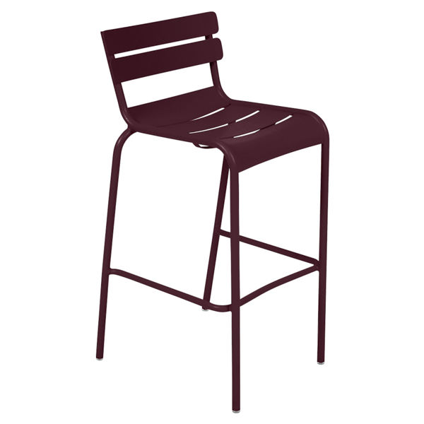 Fermob Luxembourg Bar Chair in Black Cherry