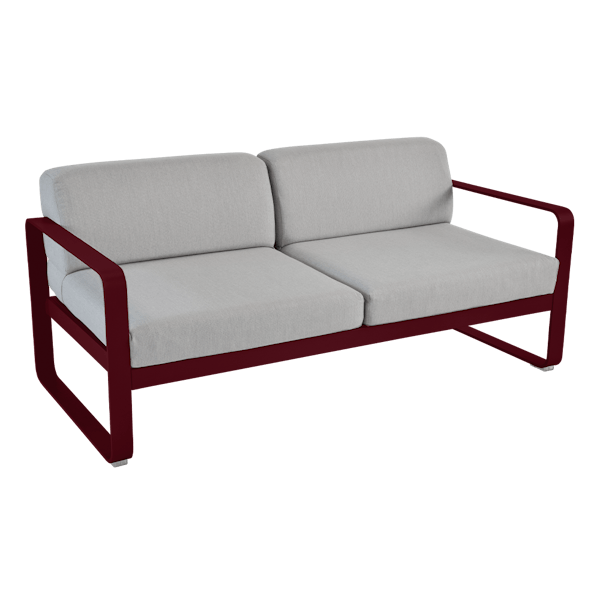 Bellevie 2 Seater Outdoor Sofa By Fermob in Black Cherry