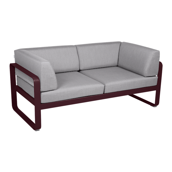 Bellevie 2 Seater Outdoor Club Sofa By Fermob in Black Cherry