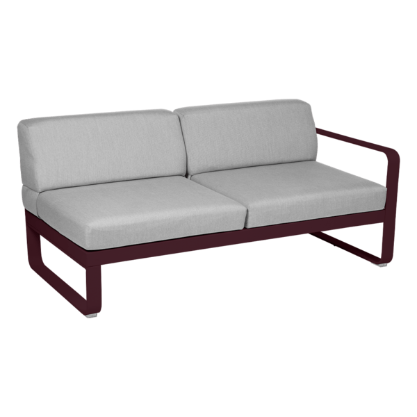 Bellevie Outdoor Modular 2 Seater Right Module By Fermob in Black Cherry