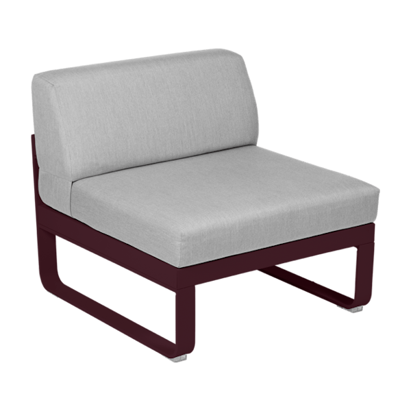 Bellevie Outdoor Modular 1 Seater Central Module By Fermob in Black Cherry