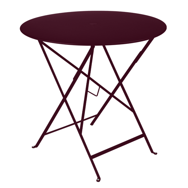 Bistro Outdoor Folding Table Round 77cm By Fermob in Black Cherry
