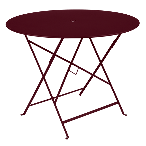 Bistro Outdoor Folding Table Round 96cm By Fermob in Black Cherry