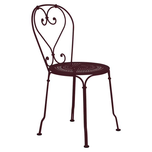 1900 Garden Dining Chair By Fermob in Black Cherry