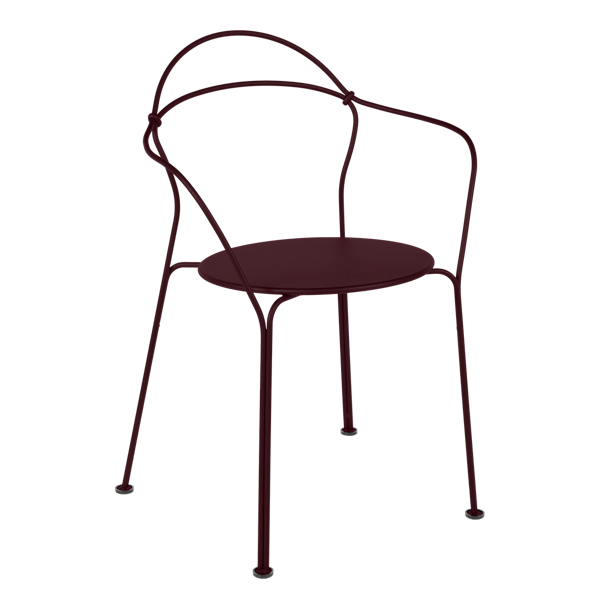 Airloop Garden Dining Armchair By Fermob in Black Cherry