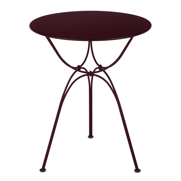Airloop Garden Dining Round Table 60cm By Fermob in Black Cherry
