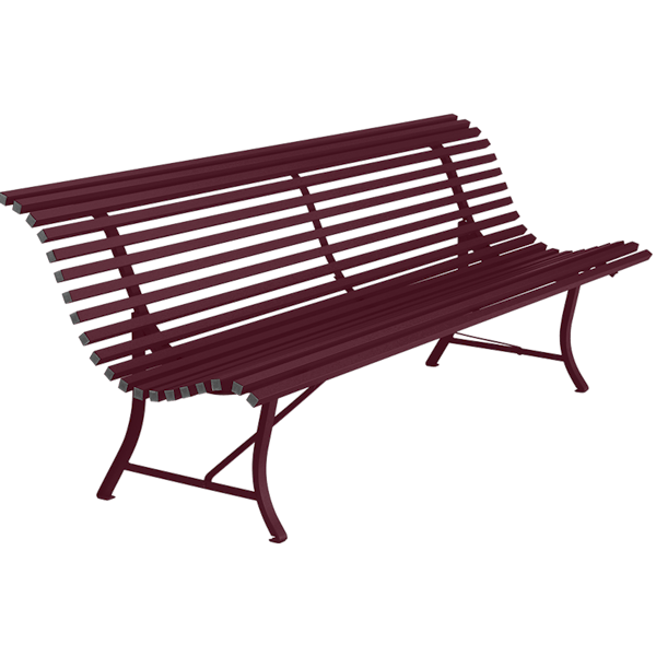 Louisiane Garden Bench 200cm By Fermob in Black Cherry