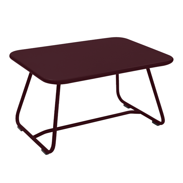 Sixties Outdoor Low Coffee Table Table By Fermob in Black Cherry