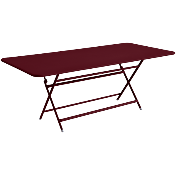 Caractere Large Folding Outdoor Dining Table 190 x 90cm By Fermob in Black Cherry
