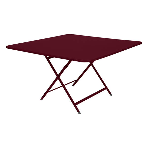 Caractere Large Square Folding Outdoor Dining Table By Fermob in Black Cherry