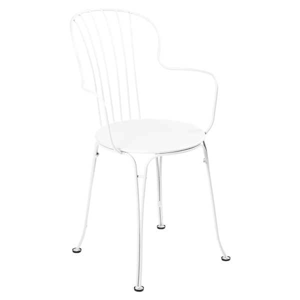 Opera+ Outdoor Dining Armchair By Fermob in Cotton White