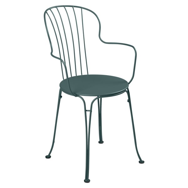 Opera+ Outdoor Dining Armchair By Fermob in Storm Grey