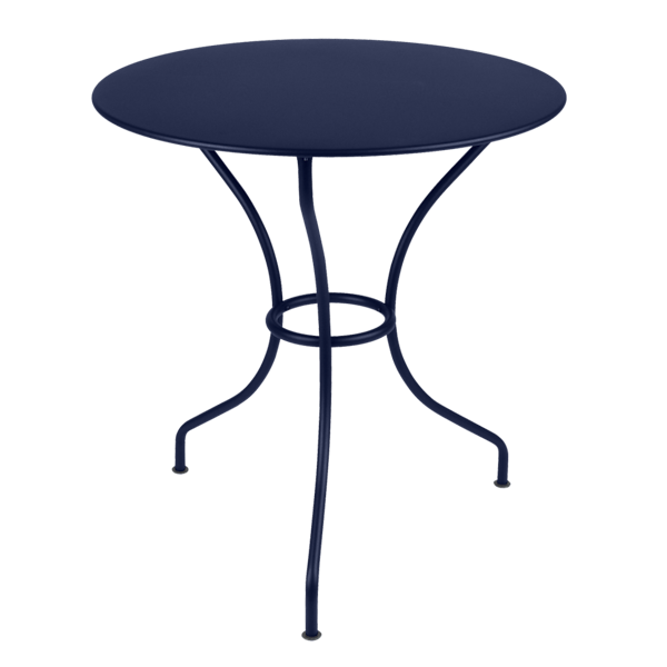 Opera+ Round Outdoor Dining Table 67cm By Fermob in Deep Blue