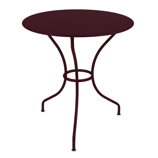 Opera+ Round Outdoor Dining Table 67cm By Fermob in Black Cherry