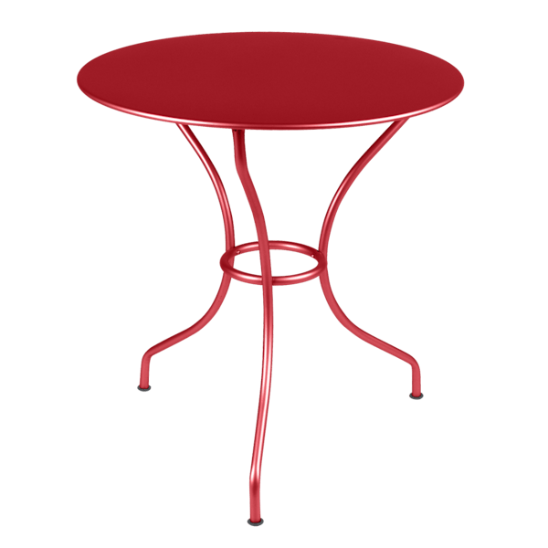 Opera+ Round Outdoor Dining Table 67cm By Fermob in Poppy