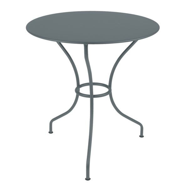 Opera+ Round Outdoor Dining Table 67cm By Fermob in Storm Grey