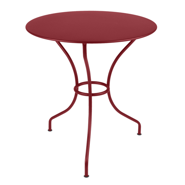Opera+ Round Outdoor Dining Table 67cm By Fermob in Chilli