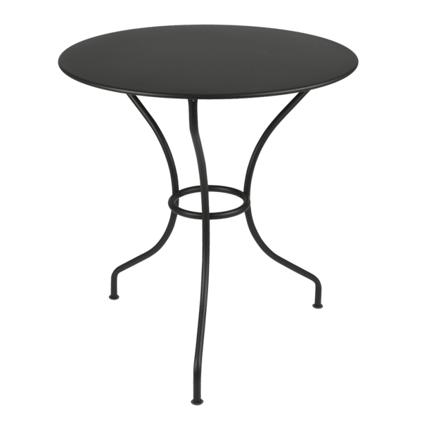 Opera+ Round Outdoor Dining Table 67cm By Fermob in Liquorice