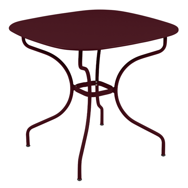 Fermob Opera+ Carronde Table 82cm x 82cm in Black Cherry