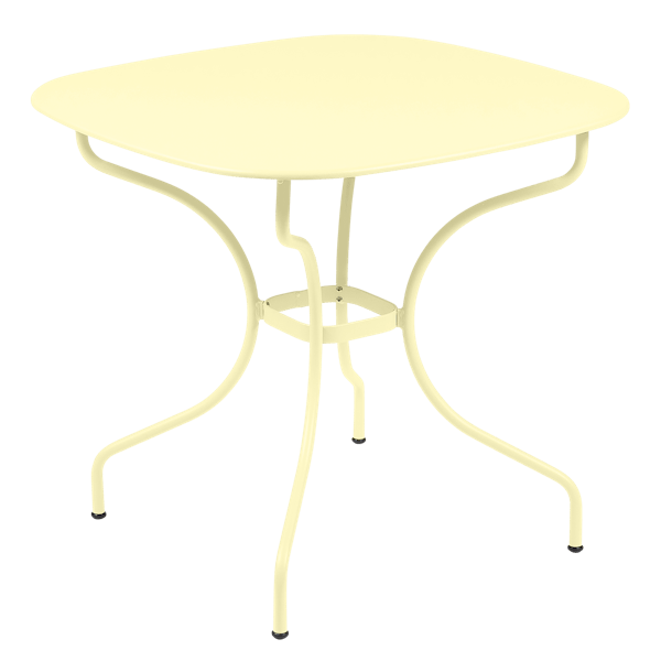 Opera+ Carronde Outdoor Dining Table 82cm x 82cm By Fermob in Frosted Lemon