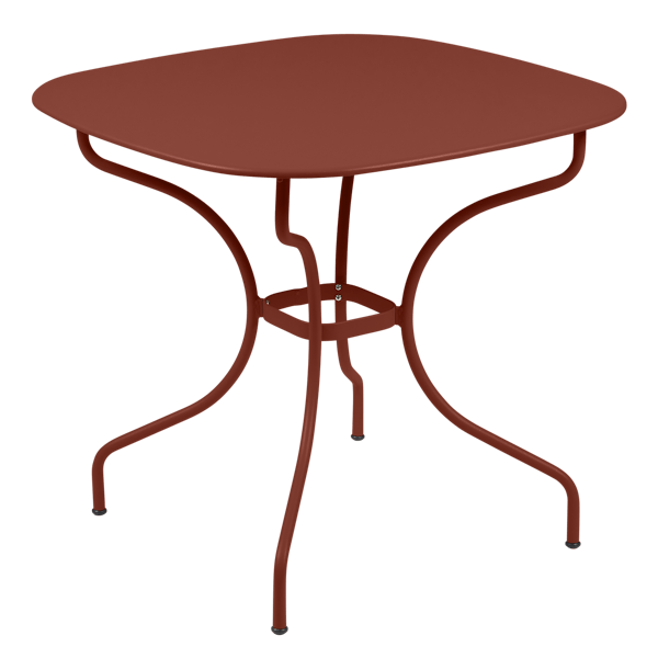 Fermob Opera+ Carronde Table 82cm x 82cm in Red Ochre