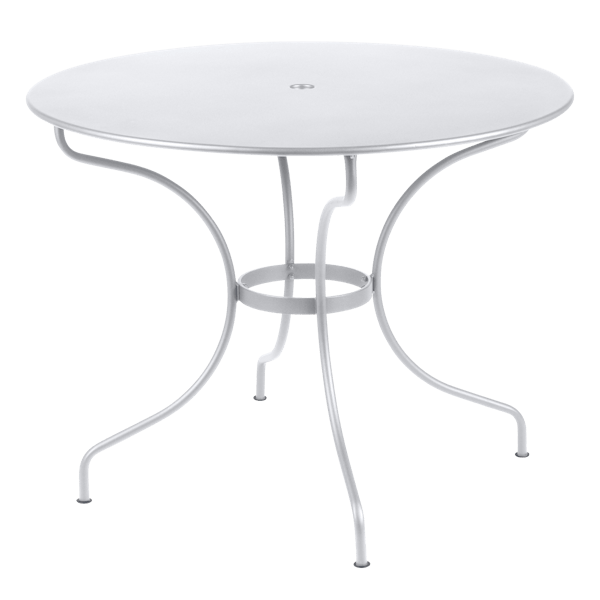 Opera+ Round Outdoor Dining Table 96cm By Fermob in Cotton White