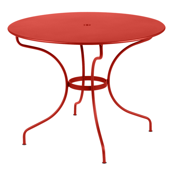 Opera+ Round Outdoor Dining Table 96cm By Fermob in Capucine