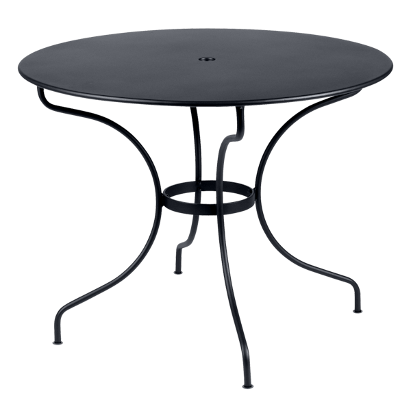 Opera+ Round Outdoor Dining Table 96cm By Fermob in Anthracite
