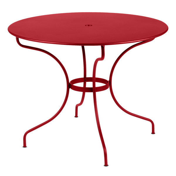 Opera+ Round Outdoor Dining Table 96cm By Fermob in Poppy