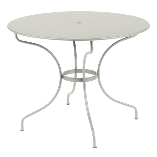 Opera+ Round Outdoor Dining Table 96cm By Fermob in Clay Grey