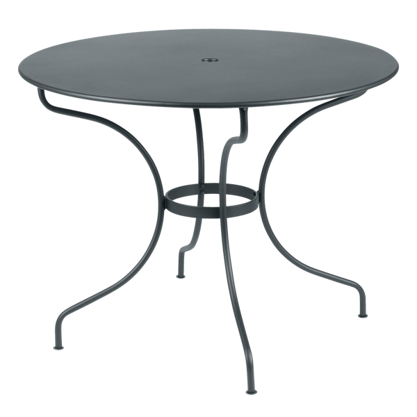 Opera+ Round Outdoor Dining Table 96cm By Fermob in Storm Grey