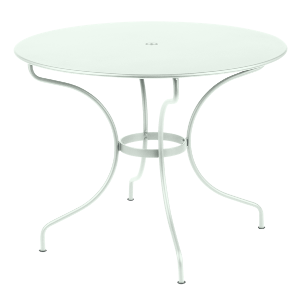 Opera+ Round Outdoor Dining Table 96cm By Fermob in Ice Mint