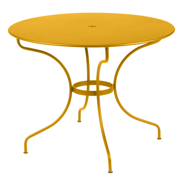 Opera+ Round Outdoor Dining Table 96cm By Fermob in Honey