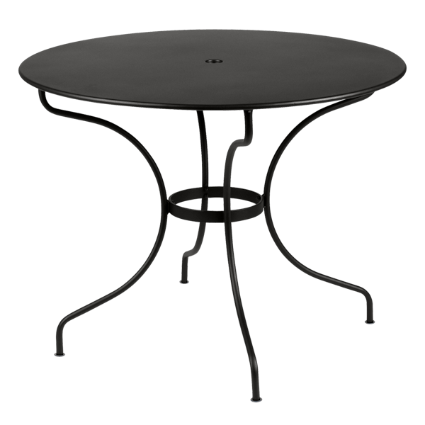 Opera+ Round Outdoor Dining Table 96cm By Fermob in Liquorice