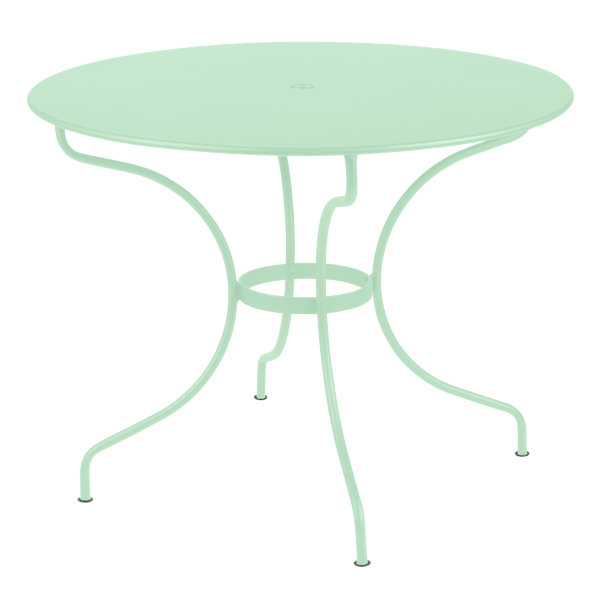 Opera+ Round Outdoor Dining Table 96cm By Fermob in Opaline Green