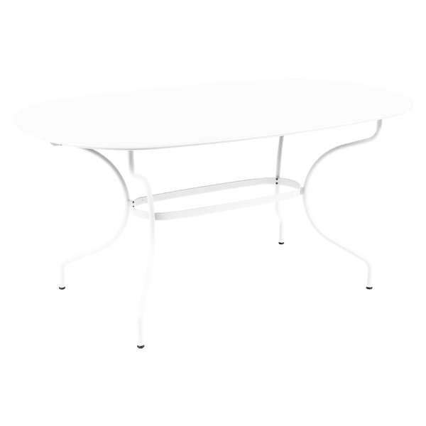 Opera+ Oval Outdoor Dining Table 160cm x 90cm By Fermob in Cotton White